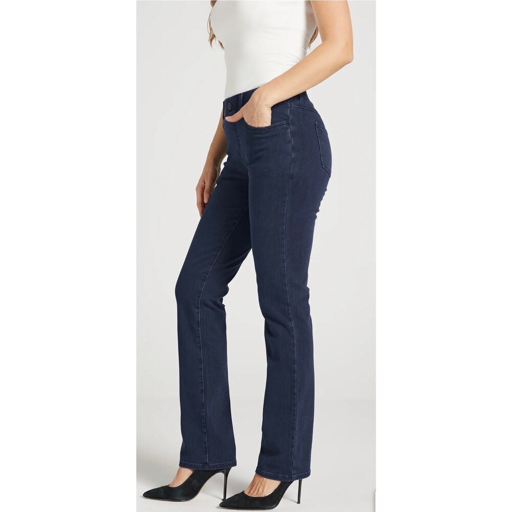 Betabrand Straight-Leg | 4-Pocket Yoga Denim (Dark Indigo), size large, W1536-IN